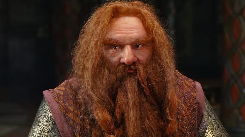 Gimli smiling in "The Lord of the Rings."