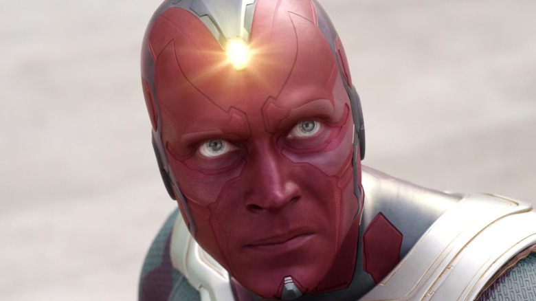 Vision frowning in "Captain America: Civil War."