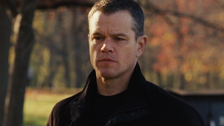 Matt Damon's Jason Bourne wearing black jacket in Jason Bourne
