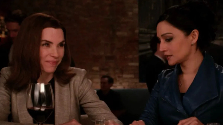 Alicia and Kalinda at a bar on The Good Wife