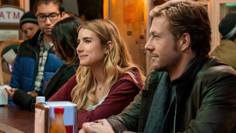 Sloane and Jackson sitting at diner counter