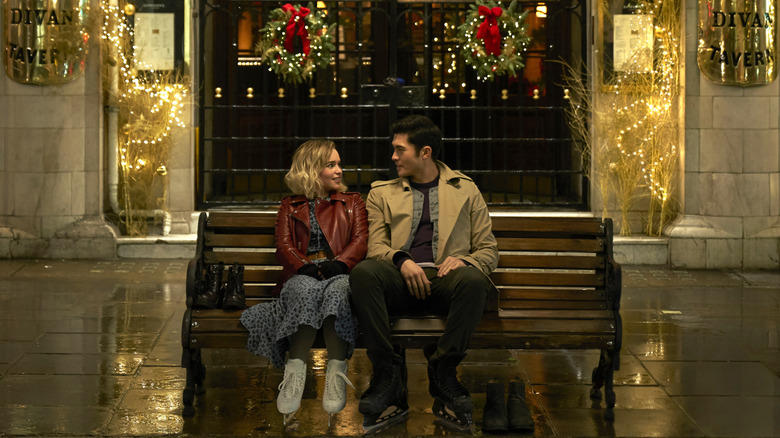 Kate and Tom on street bench