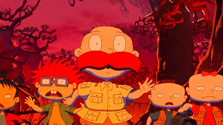 The Rugrats running in Rugrats Go Wild