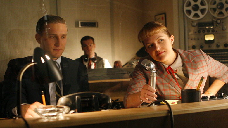 Ken and Peggy in a recording studio in Mad Men (2007)