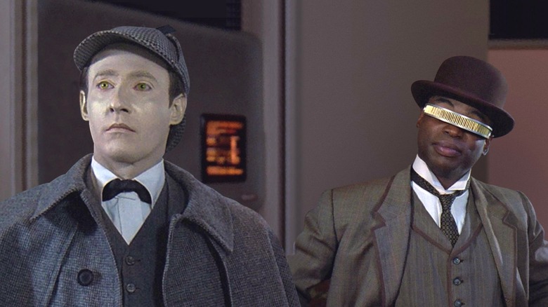 Data and Geordi as Holmes and Watson in "Star Trek: The Next Generation"