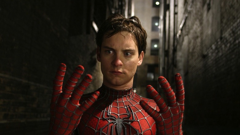 Peter Parker reckoning with the loss of his powers in "Spider-Man 2" (2004)