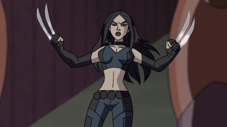 X-23 baring her claws on X-Men: Evolution