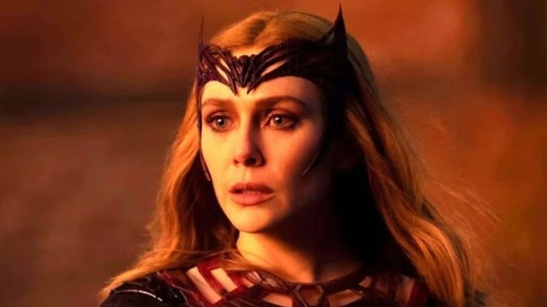 The Scarlet Witch looking intense