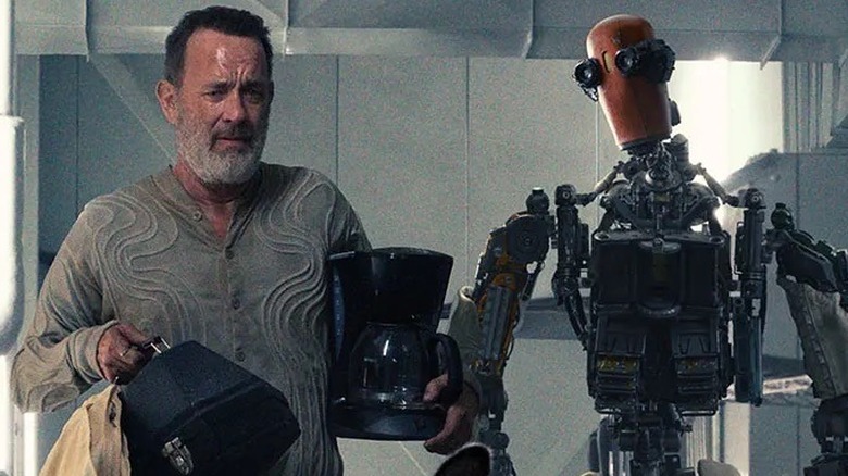 Finch and Jeff setting out on an adventure in "Finch" (2021)