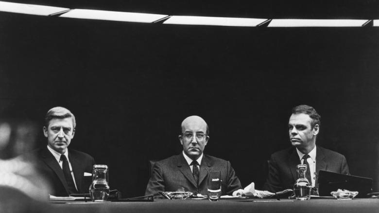 President Muffley sits in the war room in Dr. Strangelove