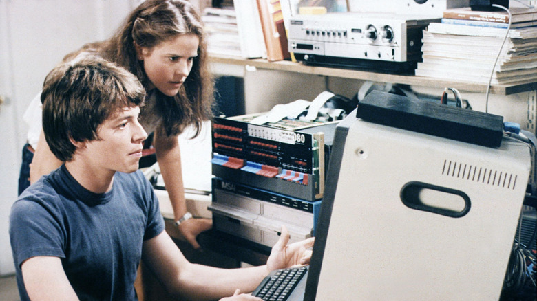 David Lightman plays a computer game in WarGames