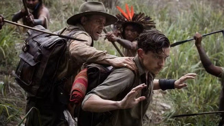 Percy puts his hand on Jack's shoulder in The Lost City of Z (2016)