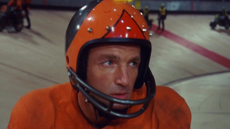 James Caan's Jonathan E. looking to the side in Rollerball