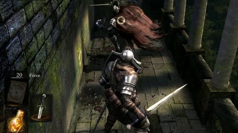 blocking a knight's blow