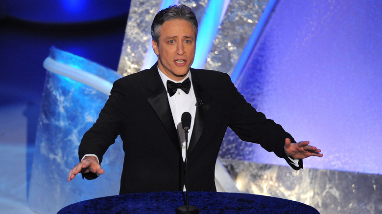 Jon Stewart holds it all together onstage at the Oscars