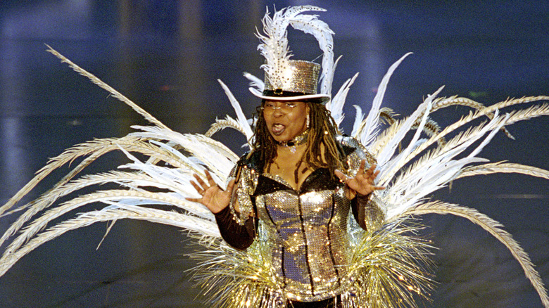 Whoopi Goldberg entertains the crowd during her opening remarks