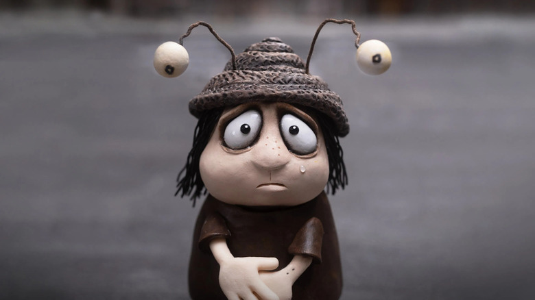 Grace cries in her snail costume in "Memoir of a Snail"