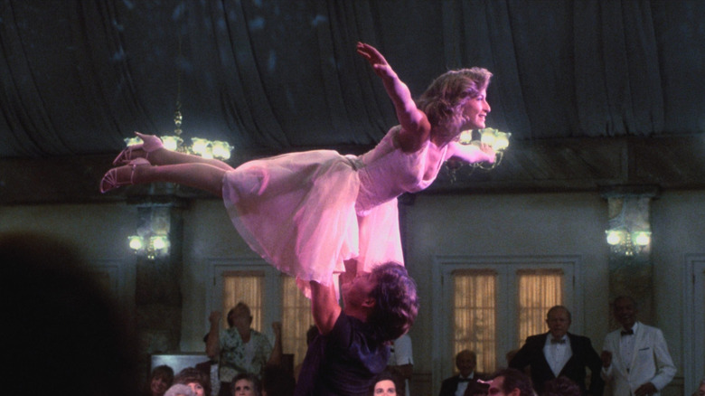 Johnny lifting Baby during their dance performance in "Dirty Dancing"