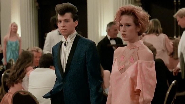 Duckie and Andie walking into their senior prom in "Pretty in Pink"