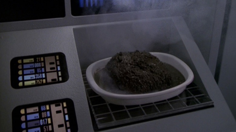 A burned pot roast on a replicator in "Star Trek: Voyager"