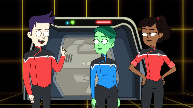 Brad talking to Tendi and Beckett in "Star Trek: Lower Decks."