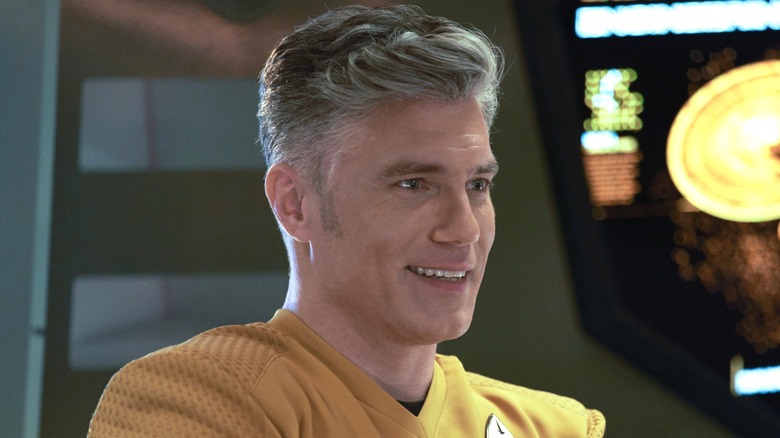 Captain Pike smiling in "Star Trek: Strange New Worlds."