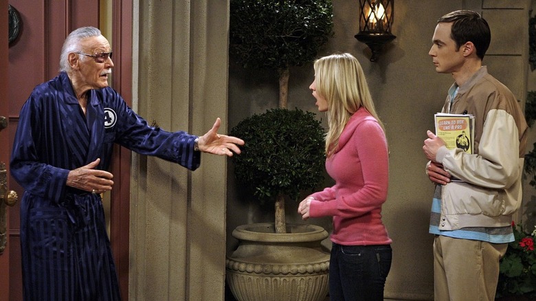 Sheldon and Penny meet Stan Lee in "The Big Bang Theory"