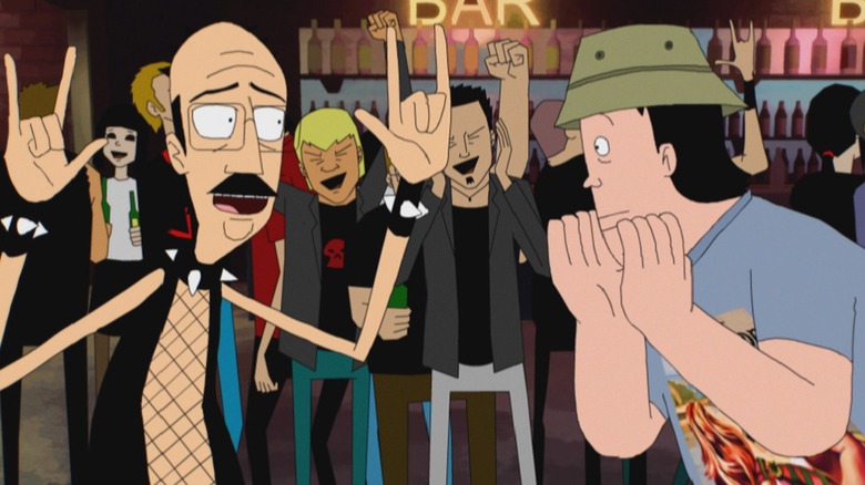 Gary rocking out at a club in "Gary and His Demons" (2018-2020)