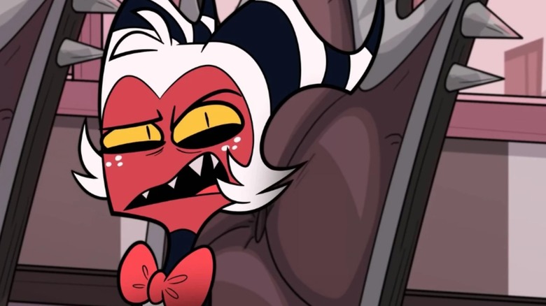 Moxxie appearing perturbed on "Helluva Boss" (2019)