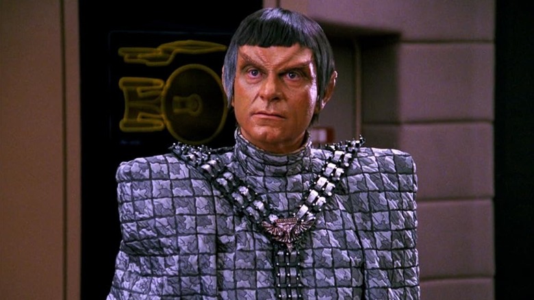 Jarok stares curiously at Picard in "Star Trek: The Next Generation" (1987-1994)