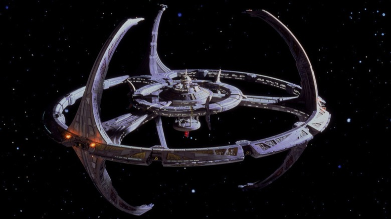 Deep Space Nine as viewed from space in "Star Trek: Deep Space Nine"
