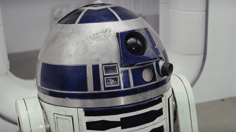 R2-D2 speaking with C-3PO aboard the Tantive IV in "Star Wars: A New Hope"