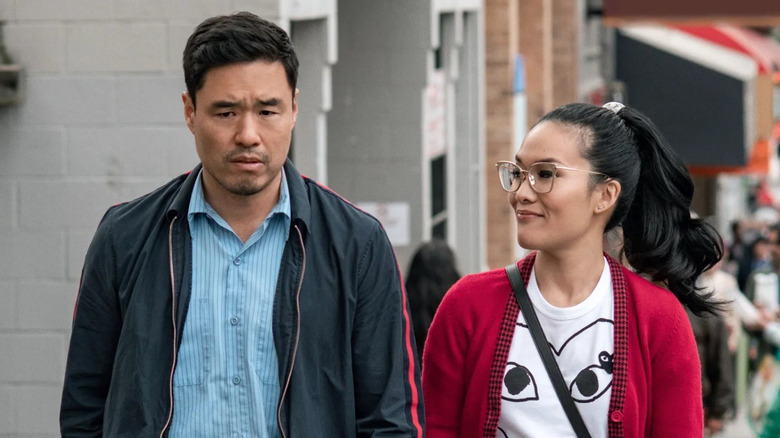 Sasha and Marcus walking down the street in Always Be My Maybe