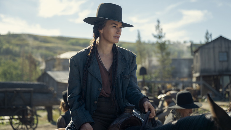 Fiona Nolan riding a horse on The Abandons (2025)