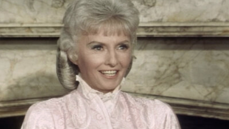 Victoria Barkley smiles on The Big Valley (1965-1969)
