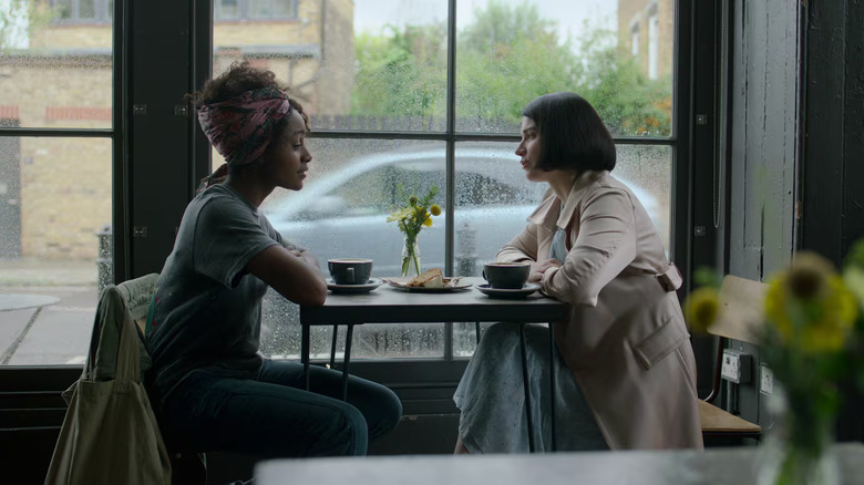 Louisa and Adele having lunch in Behind Her Eyes