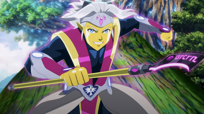 Gabriel lunges forward with his staff on Gabriel and the Guardians (2025-present)