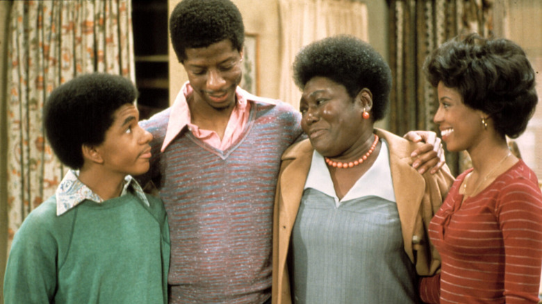Florida hugging Michael, J.J., and Thelma in "Good Times"