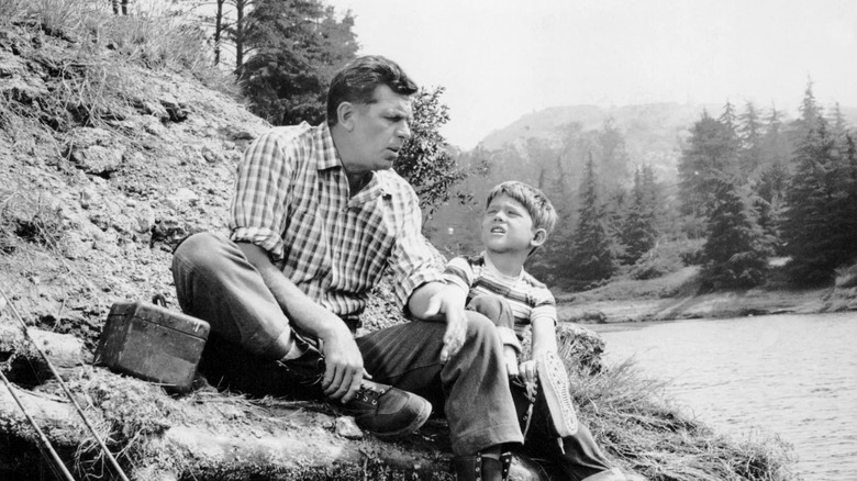 Andy fishing with Opie in "The Andy Griffith Show"