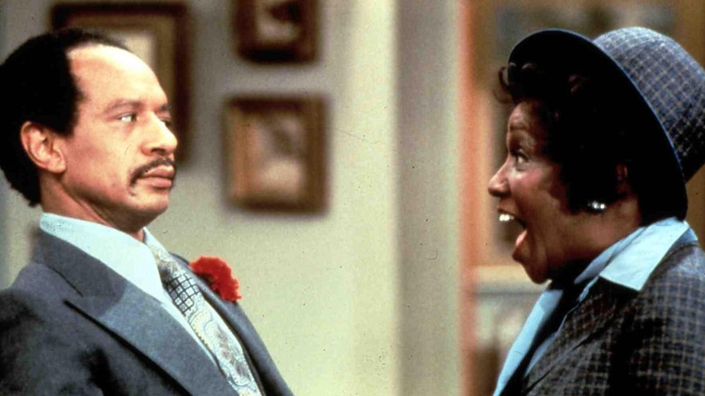 Louise laughing at George in "The Jeffersons"