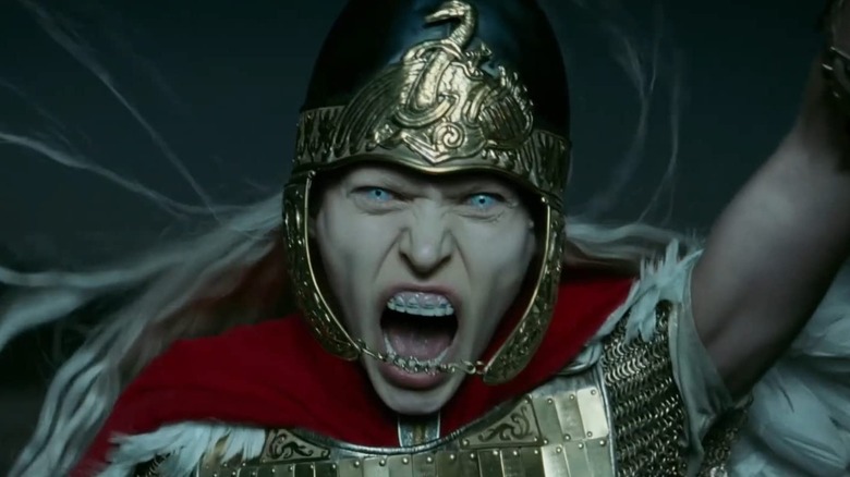 A screaming Valkyrie carrying souls to Valhalla in 