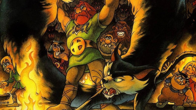 Thor, Loki, and the Black Cat with Fenris in "Valhalla"