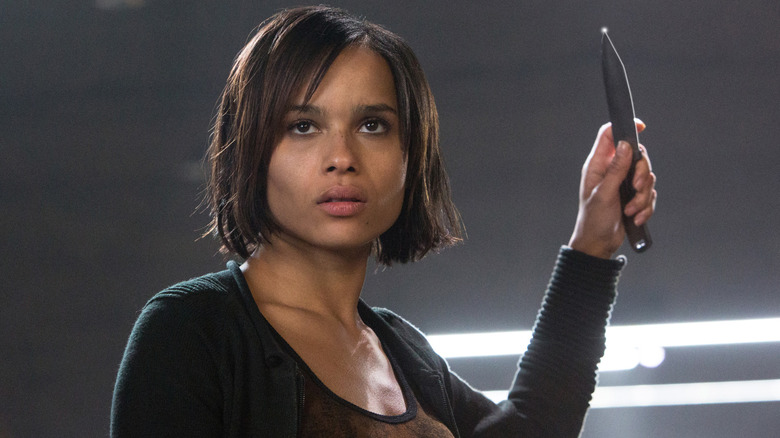 Christina brandishes a knife in "Divergent"