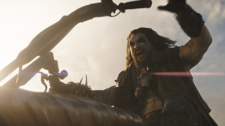 Lobo riding his space hog in Supergirl