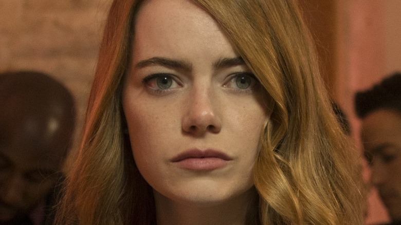 Emma Stone looking sad in "La La Land"