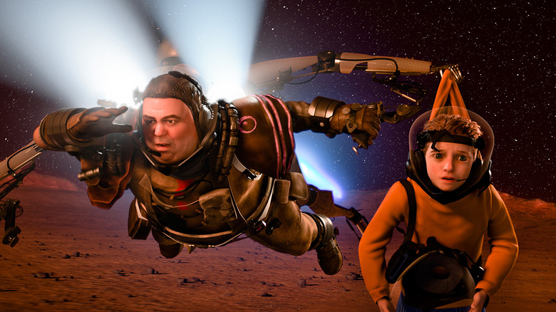 Gribble and Milo flying to the rescue in Mars Needs Moms (2011)