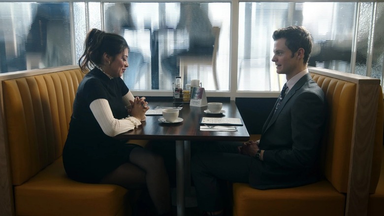 Sherry and Nathan Caine meeting up for a date in Novocaine (2025)