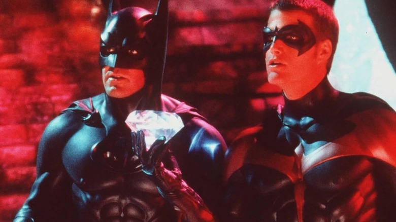 Batman and Robin holding a diamond in Batman & Robin (1997)