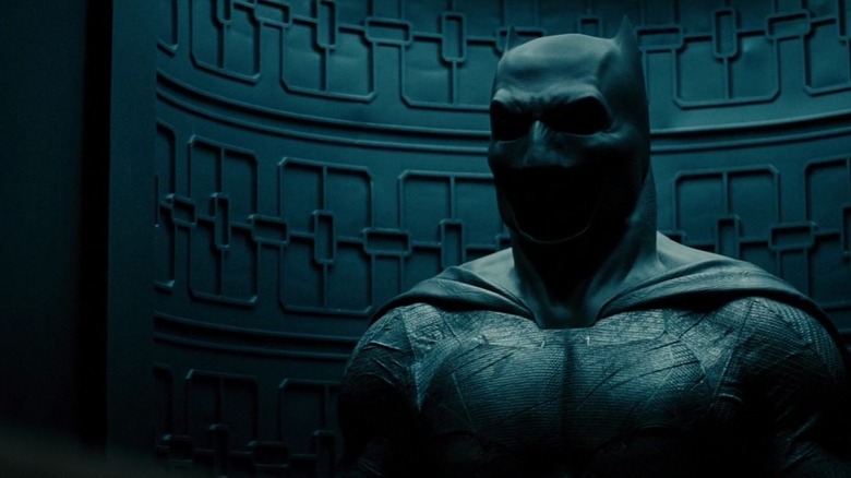 The default Batsuit in Batman v Superman: Dawn of Justice (2016)