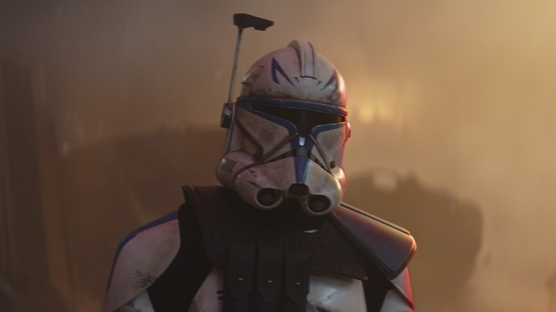 Captain Rex in full clone armor in the Clone Wars flashbacks of Ahsoka season 1
